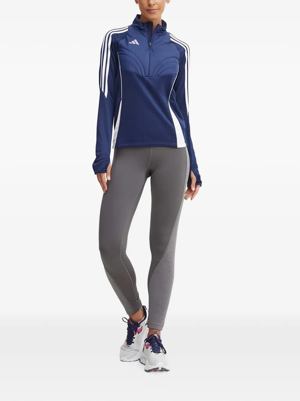 adidas Sweater met vlakken Blauw