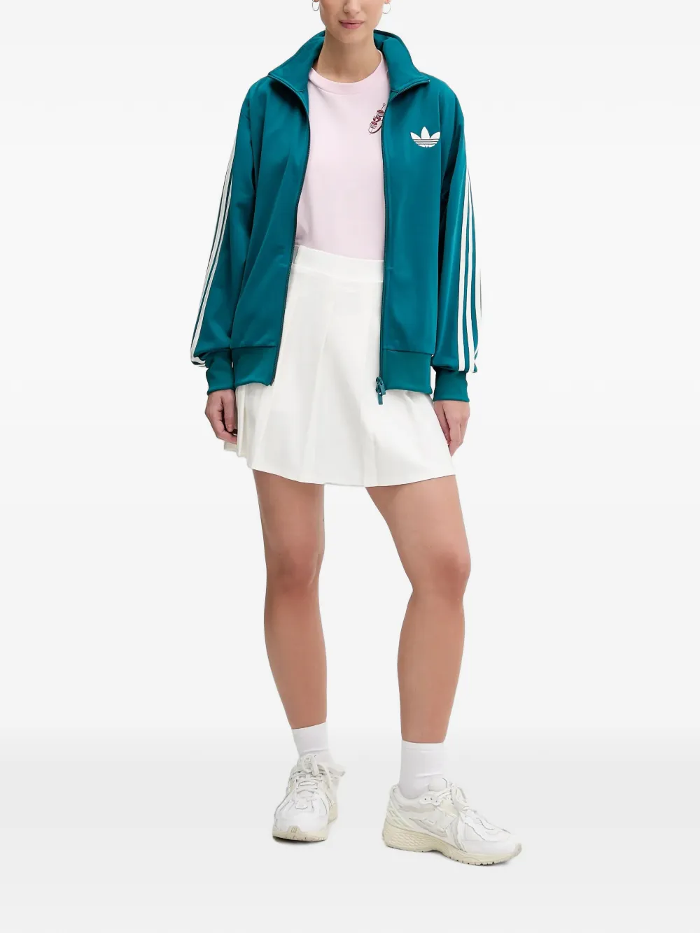 adidas Gestreepte sweater met rits Blauw