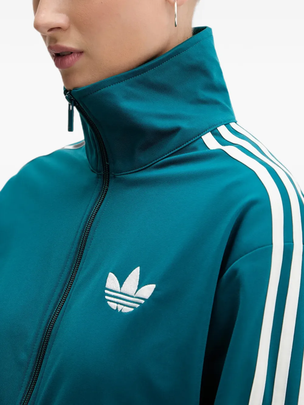 adidas Gestreepte sweater met rits Blauw