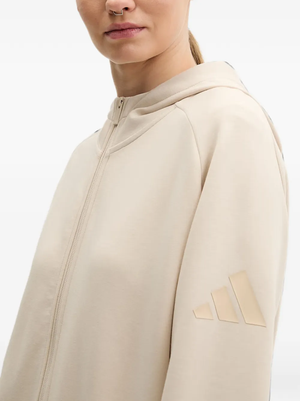 adidas Hoodie met rits Beige