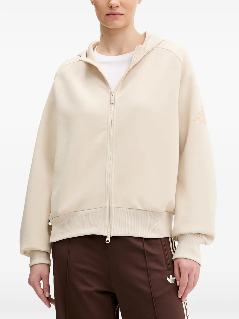 adidas Felpa con cappuccio e zip - Toni neutri