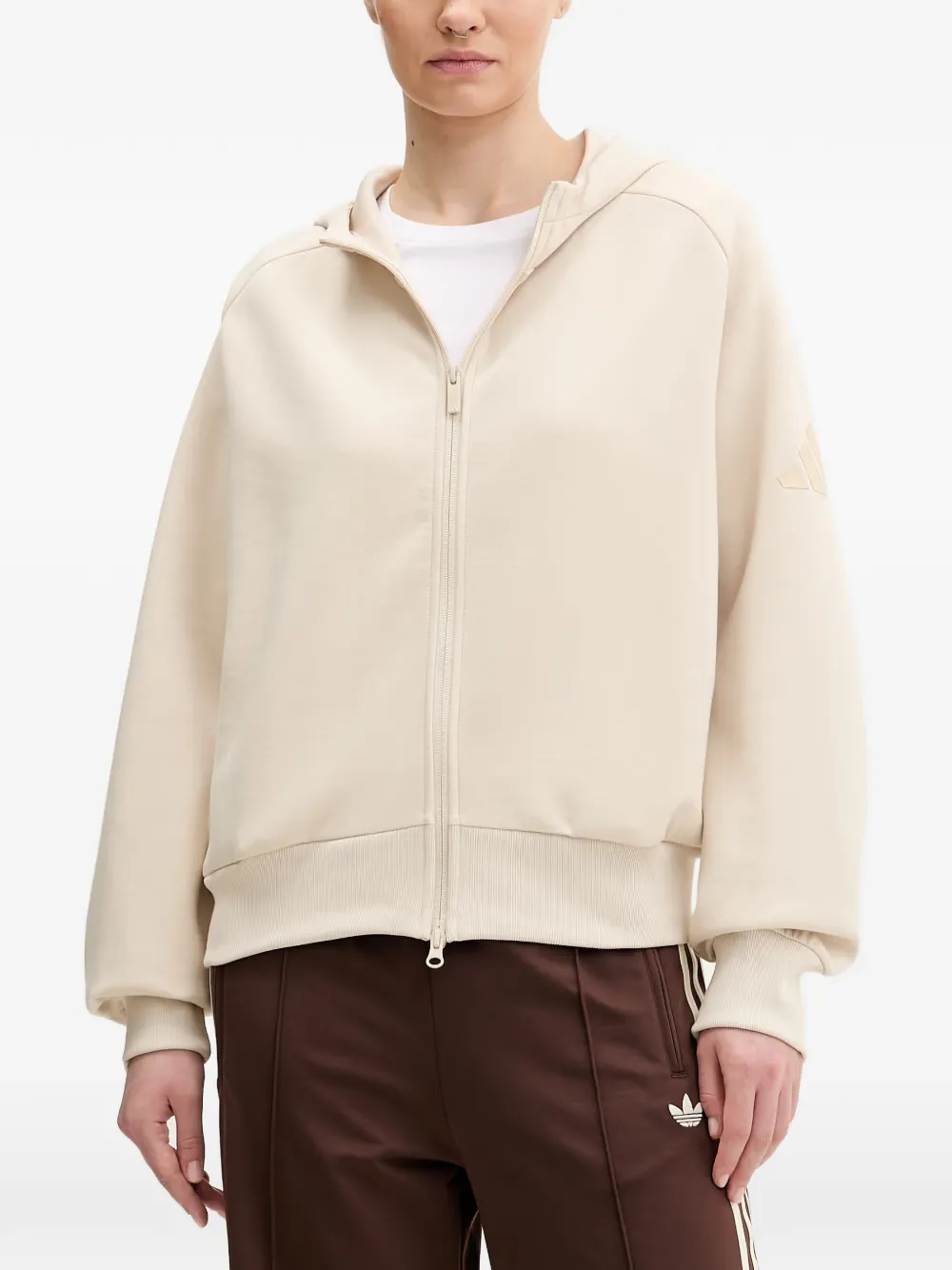 adidas Felpa con cappuccio e zip - Toni neutri