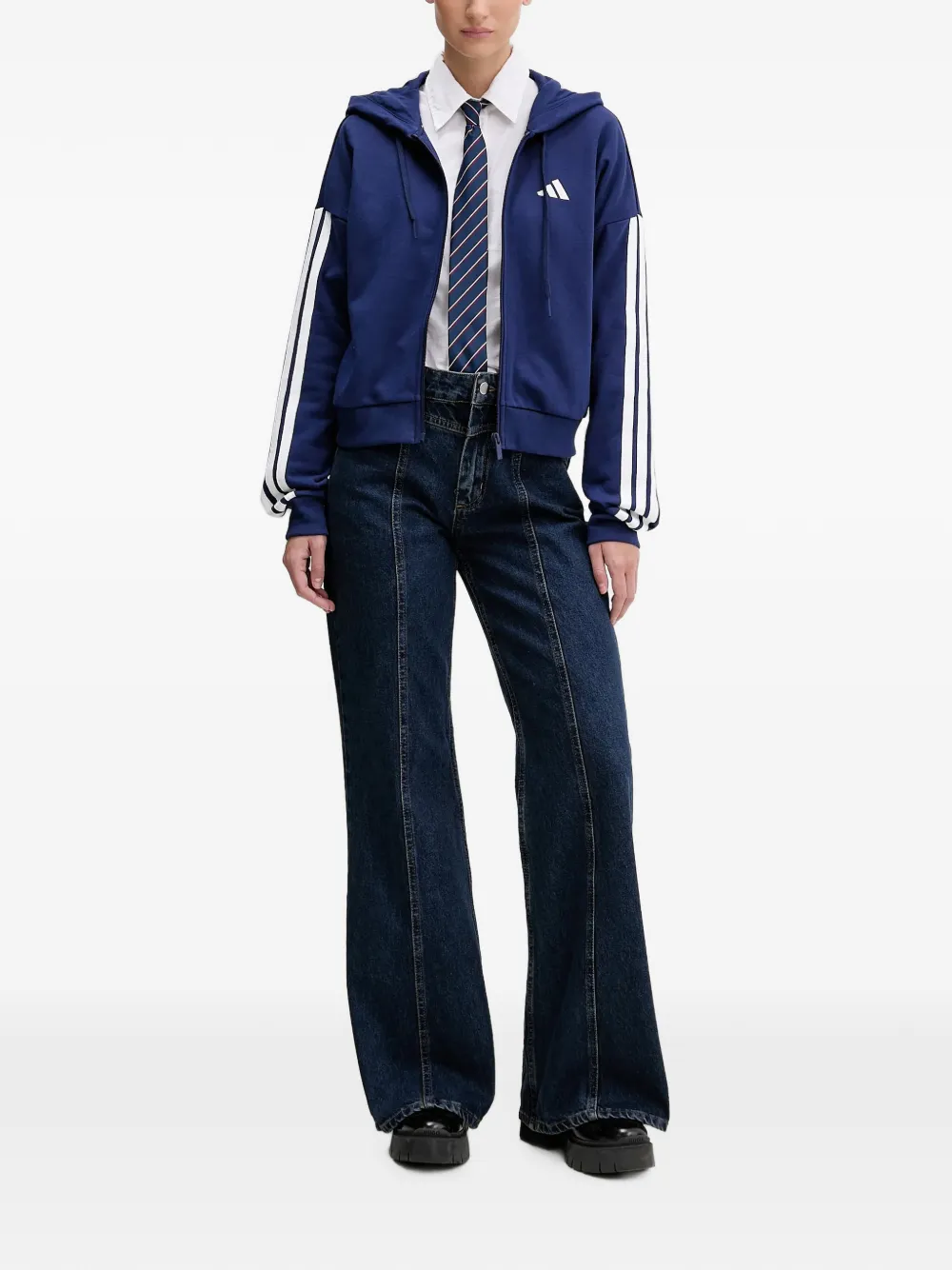 adidas Hoodie met rits Blauw