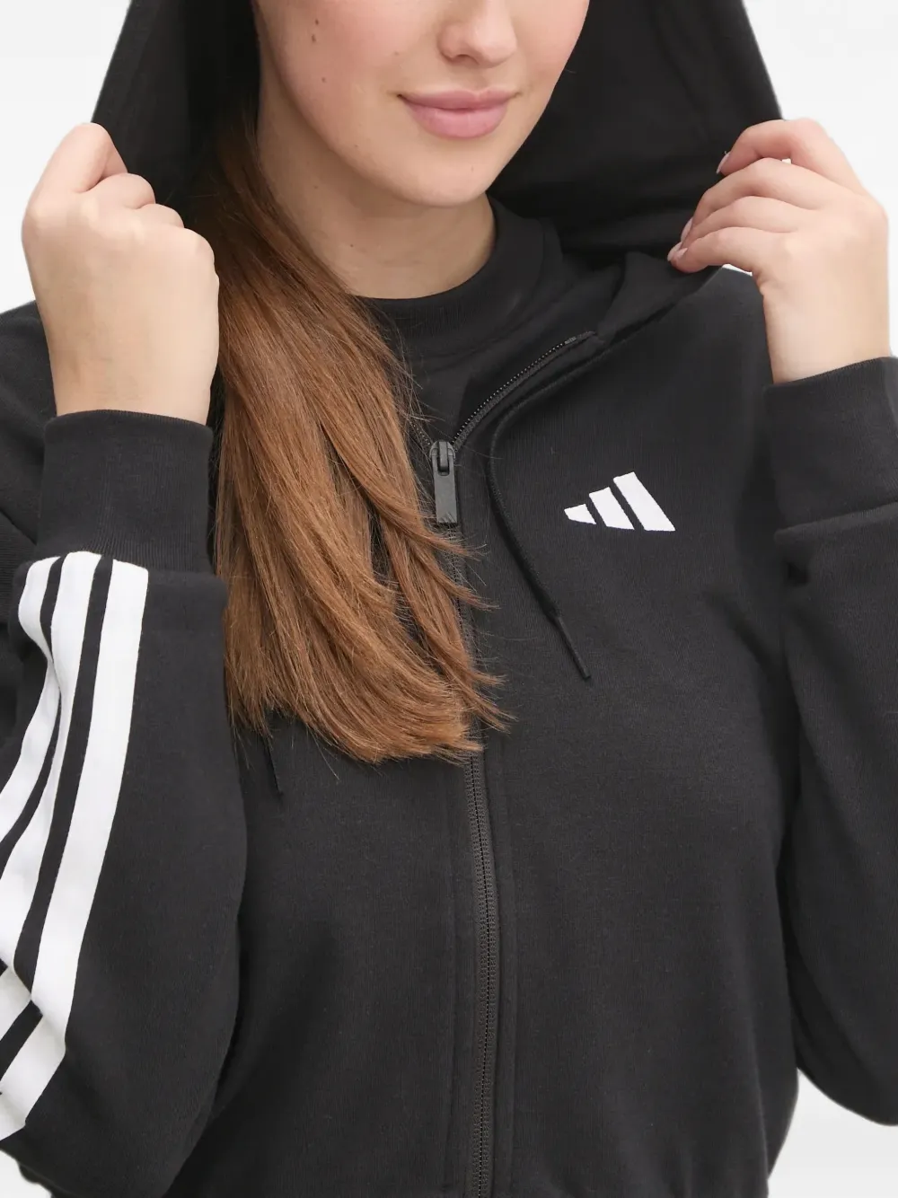adidas Hoodie met rits Zwart
