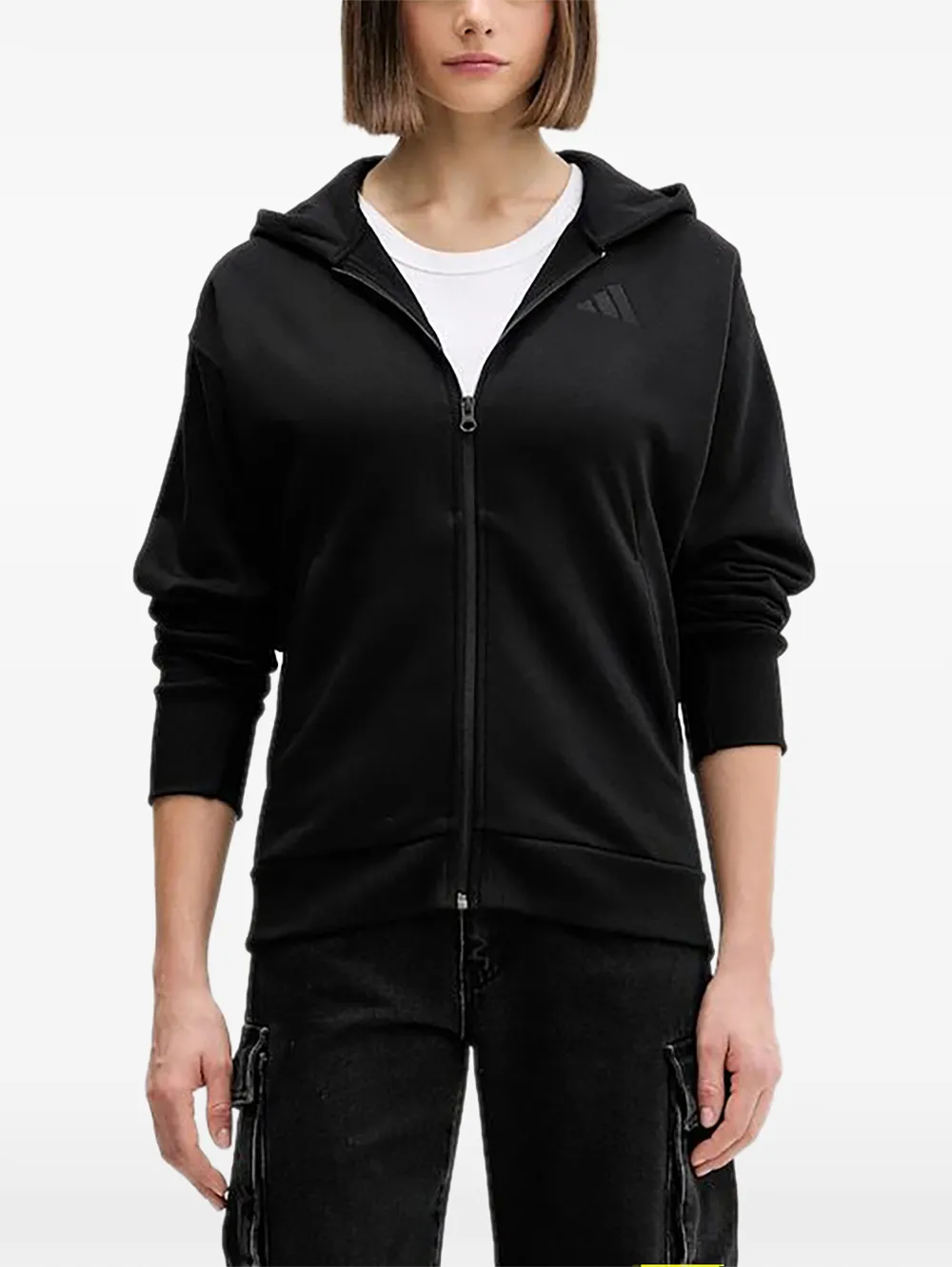 adidas long-sleeve hoodie - Nero