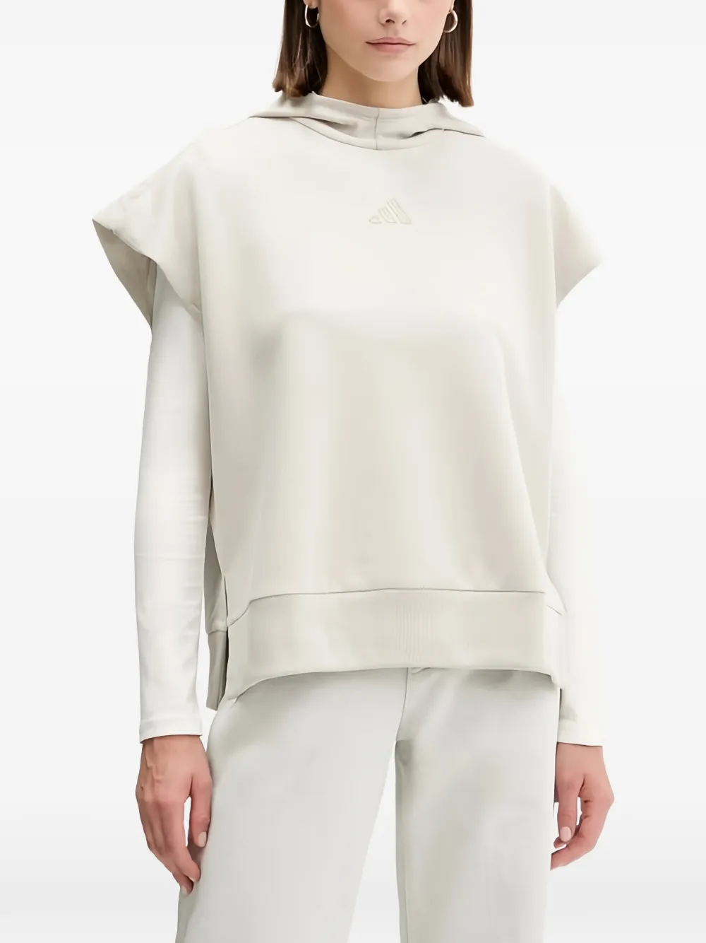 adidas Soft Lux oversized hoodie - Toni neutri
