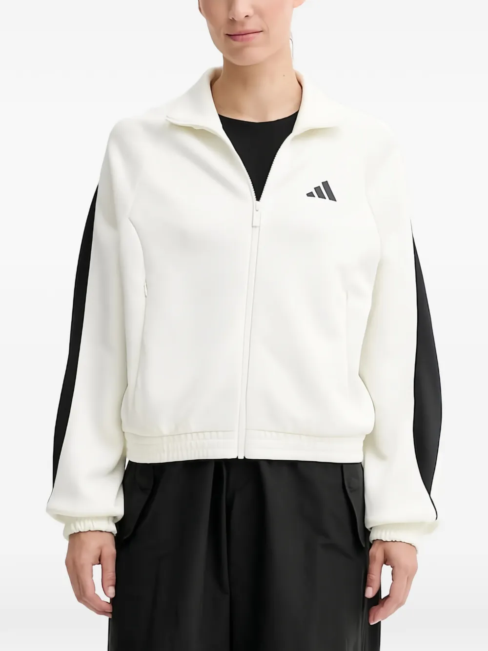 adidas logo zip sweatshirts - Nude