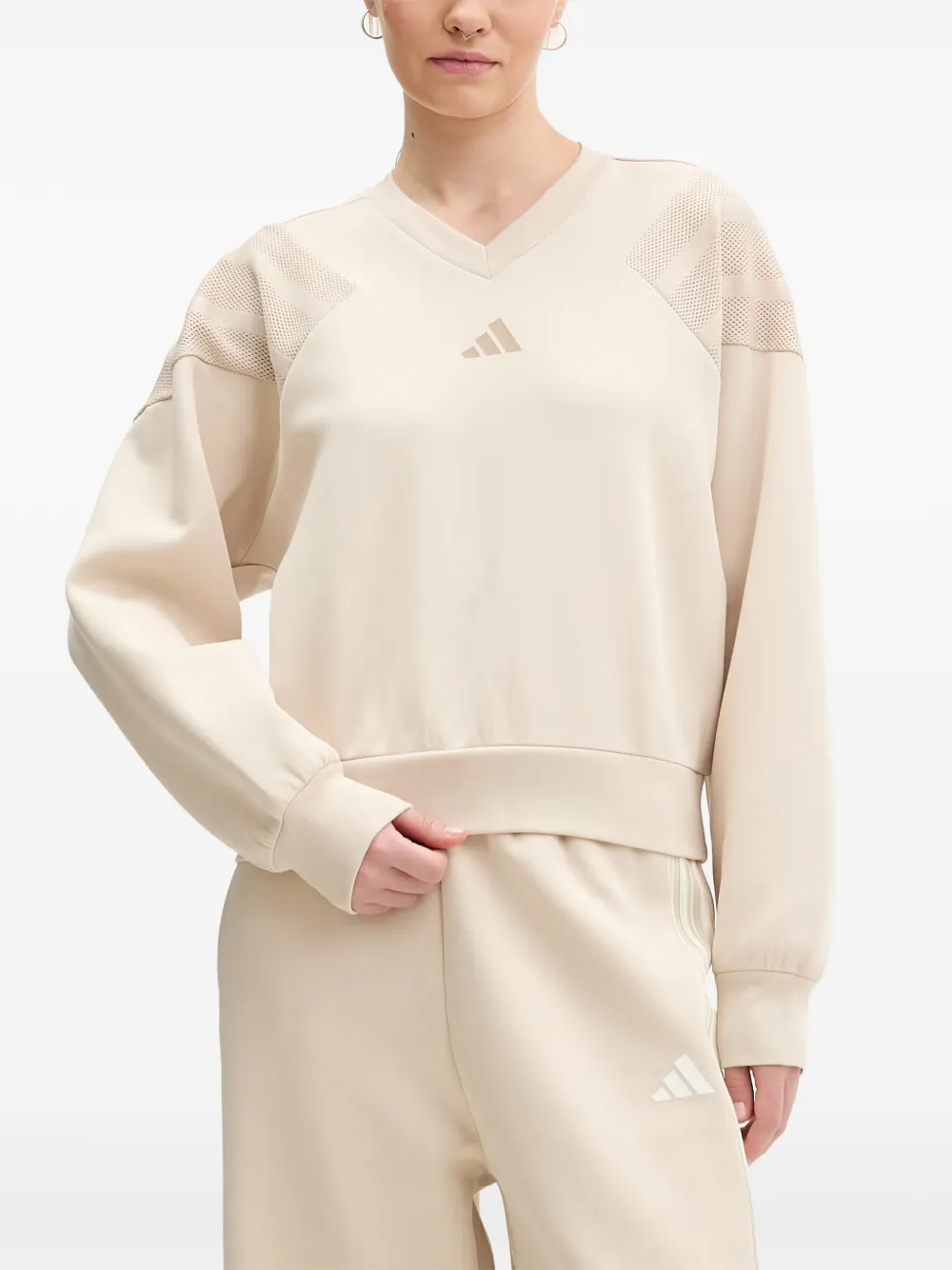 adidas Top con scollo a V - Toni neutri