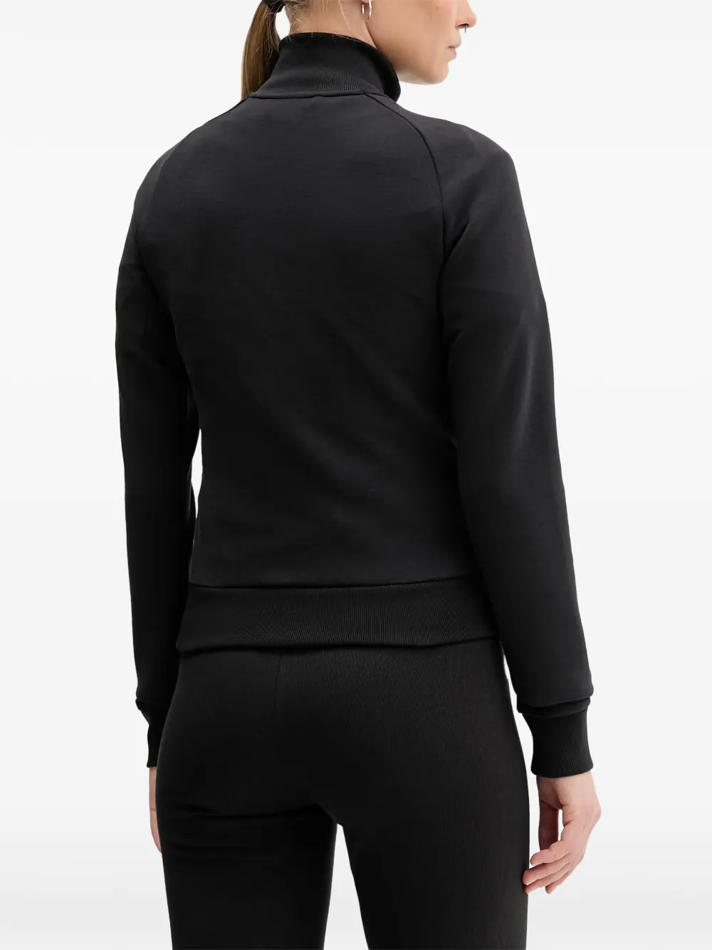 adidas Soft Lux Slim top met hoge hals en rits Zwart