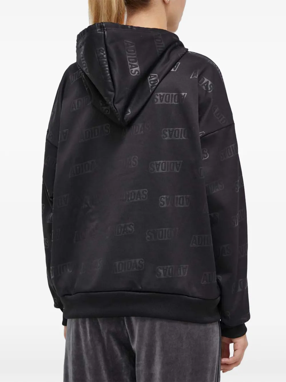adidas Trui met capuchon en logo Zwart