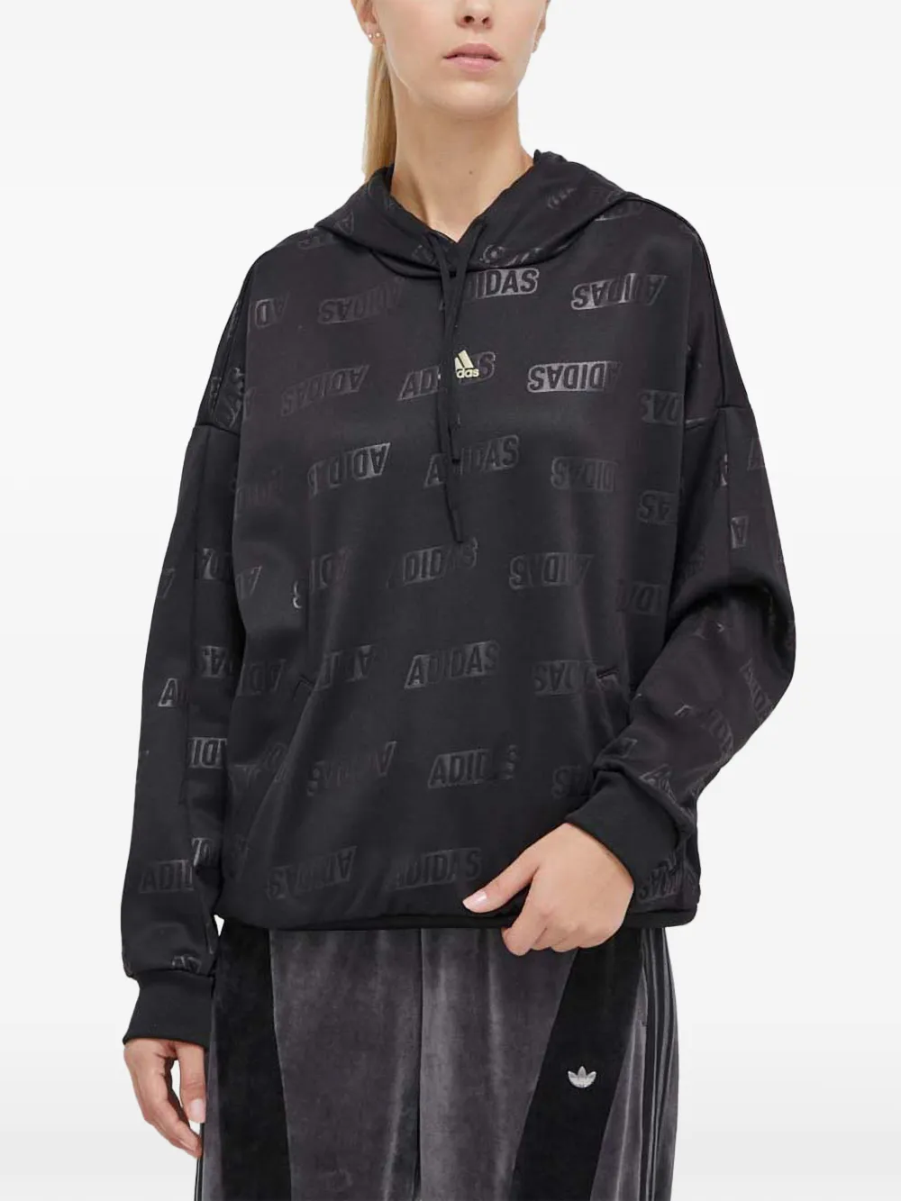 adidas Top con cappuccio - Nero