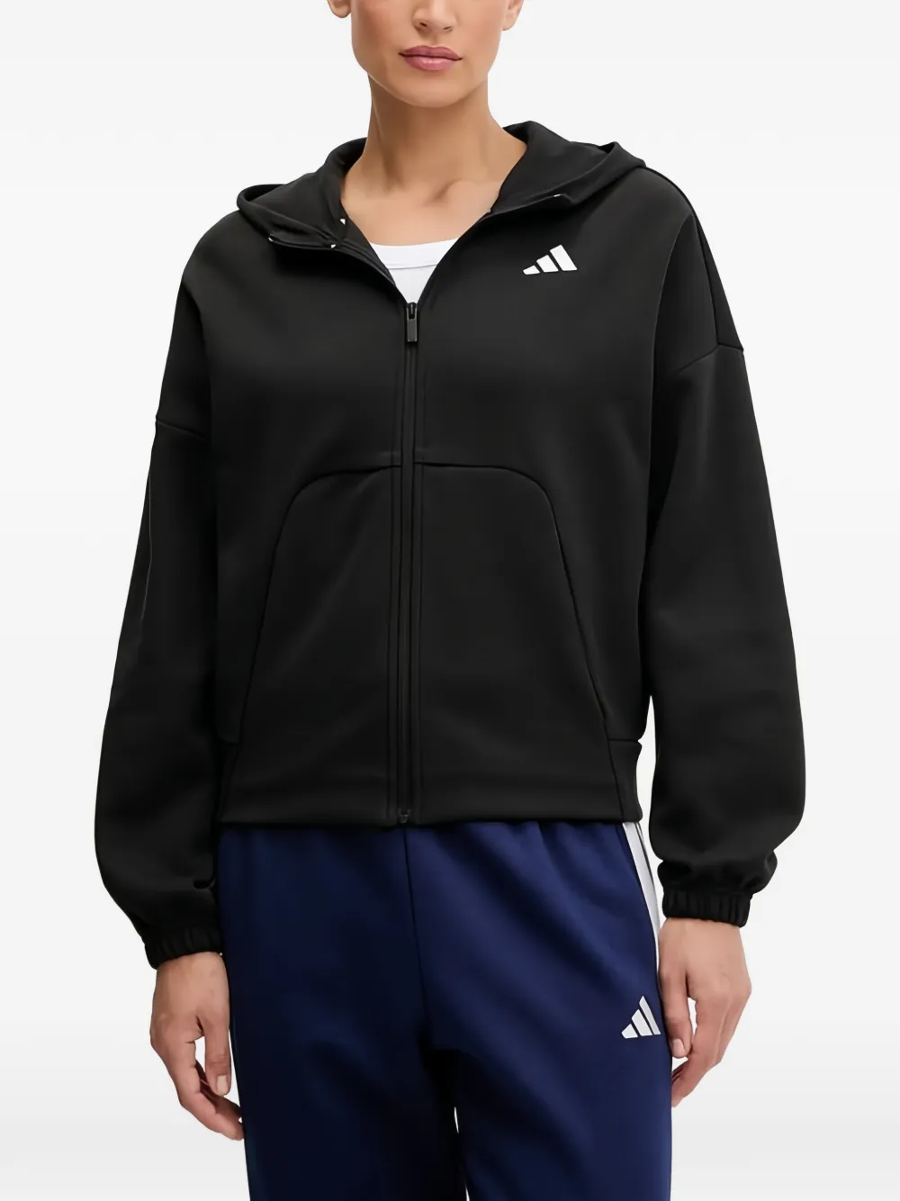 adidas zip-up hoodie - Schwarz