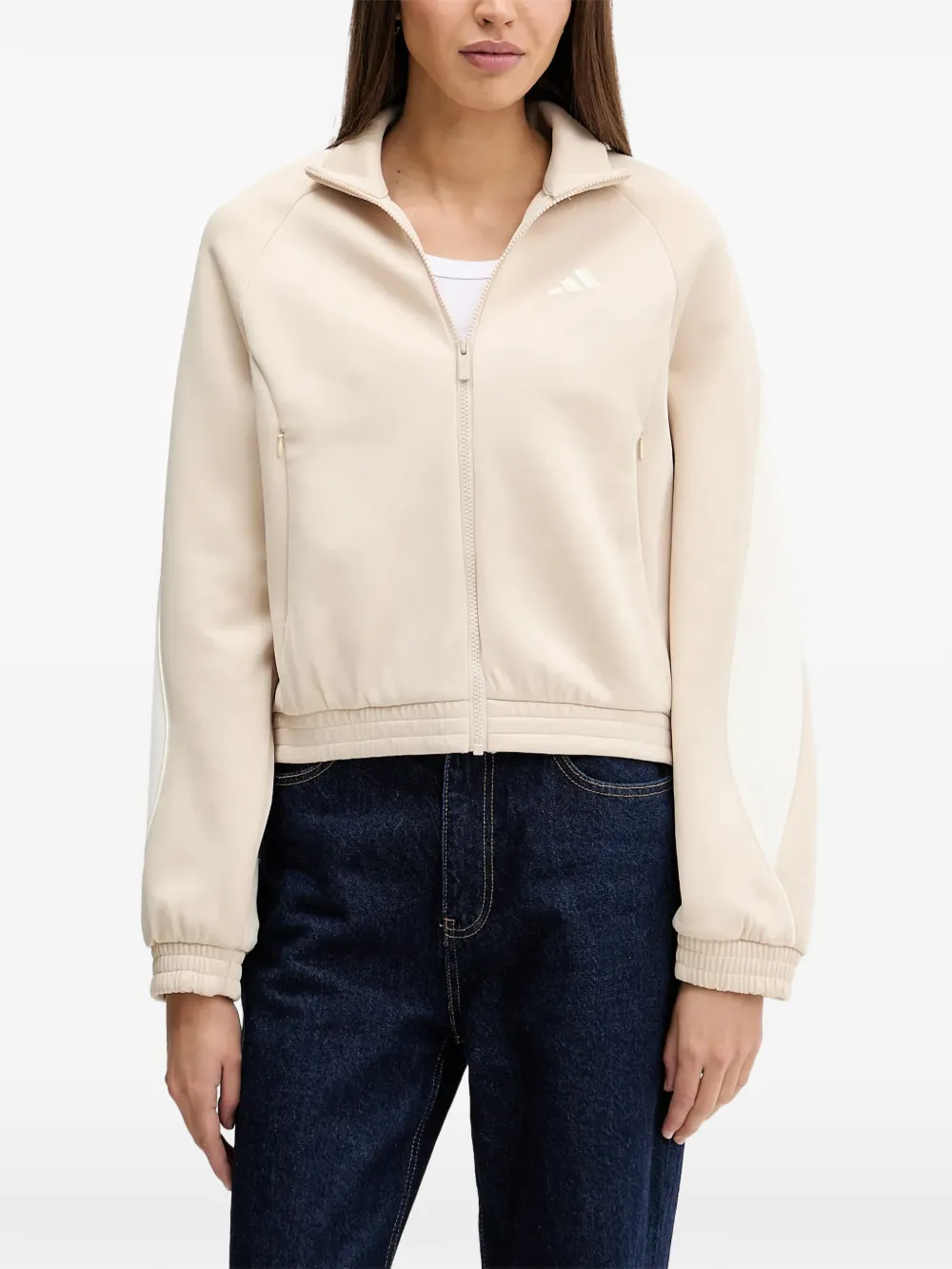 adidas Gestreifte Sportjacke - Nude