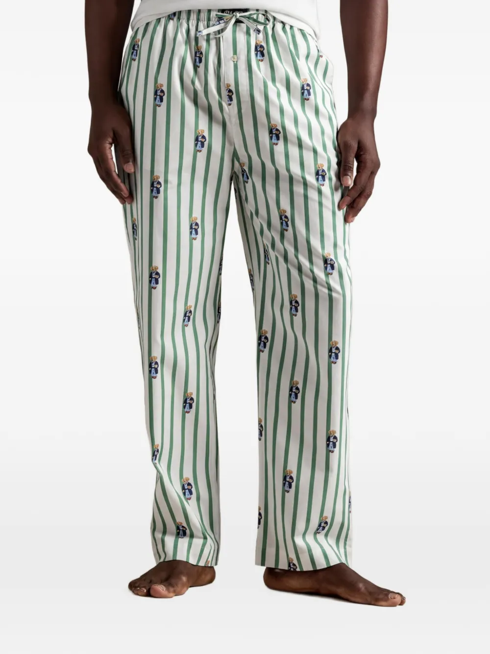 Polo Ralph Lauren Polo Bear striped pajamas trousers - Weiß
