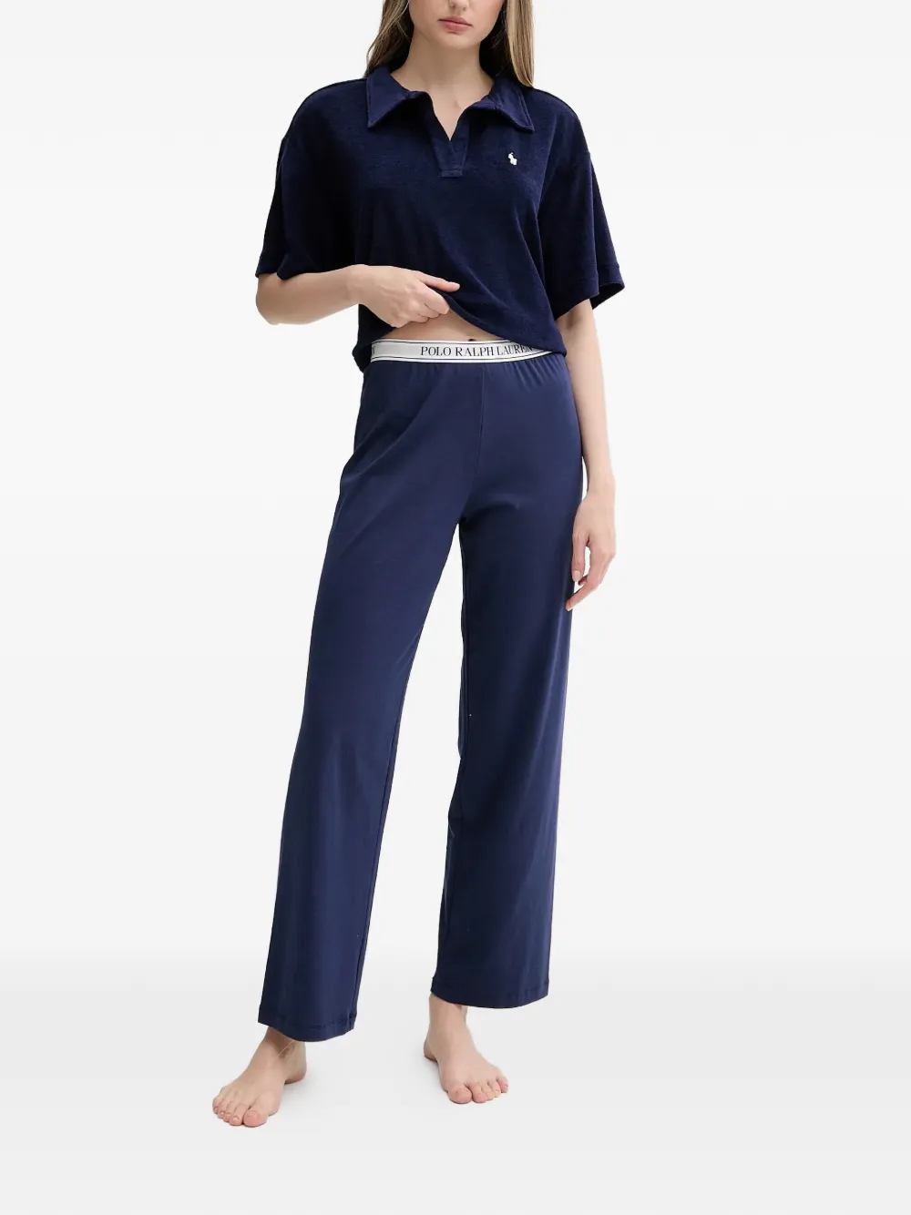 Polo Ralph Lauren Pyjamabroek met logo-tailleband Blauw