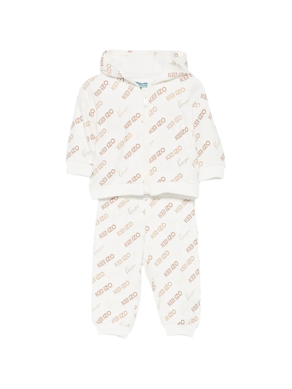 Kenzo Kids hooded patterned tracksuit (set of two) - Toni neutri