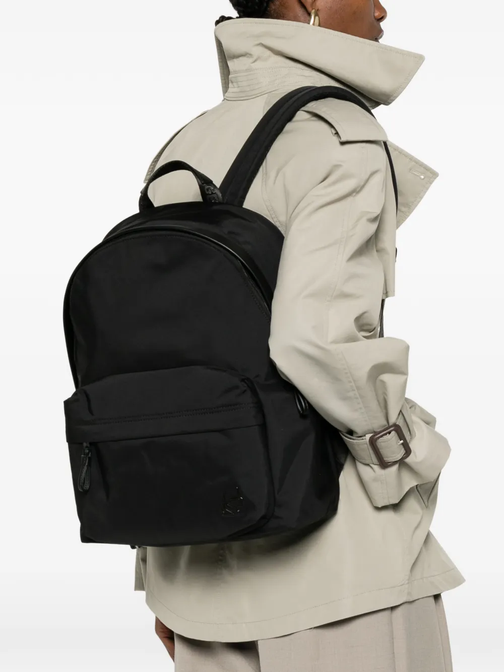  Karl Lagerfeld Front Zip Pocket Backpack - Black 