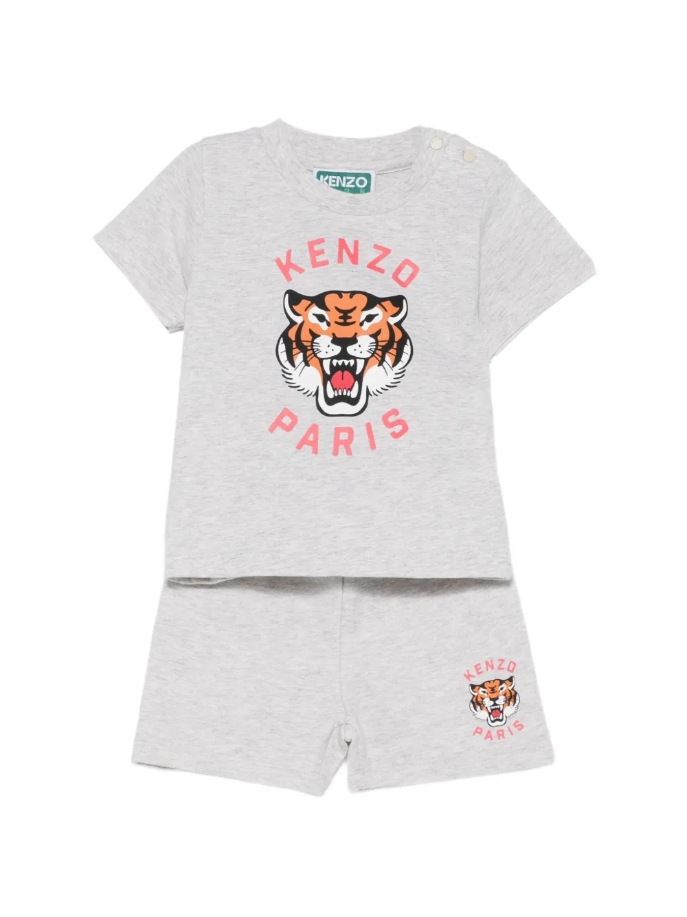 Kenzo Kids tiger print short (set of two) - Grigio