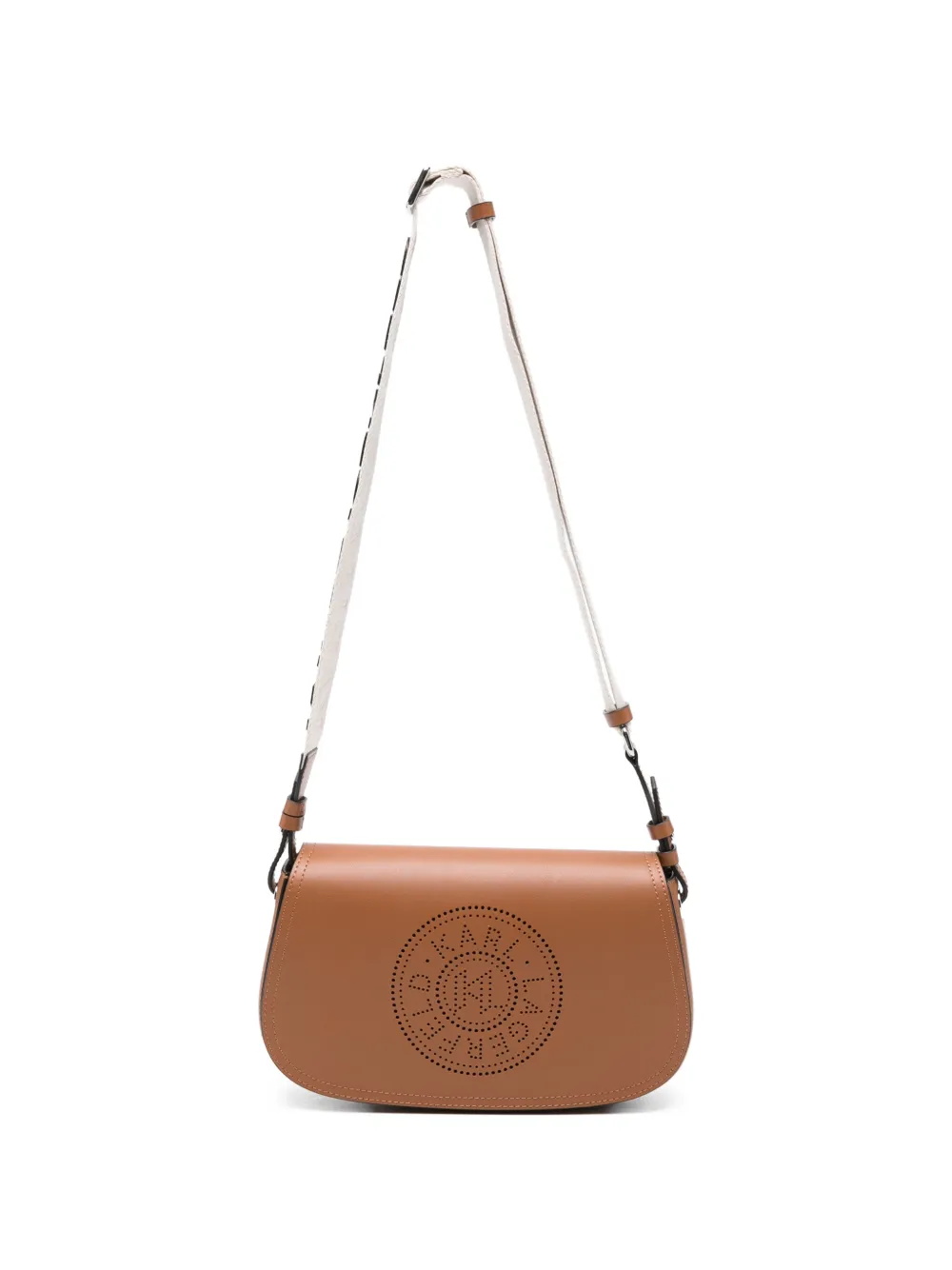 Karl Lagerfeld K/Circle perforated shoulder bag - Marrone