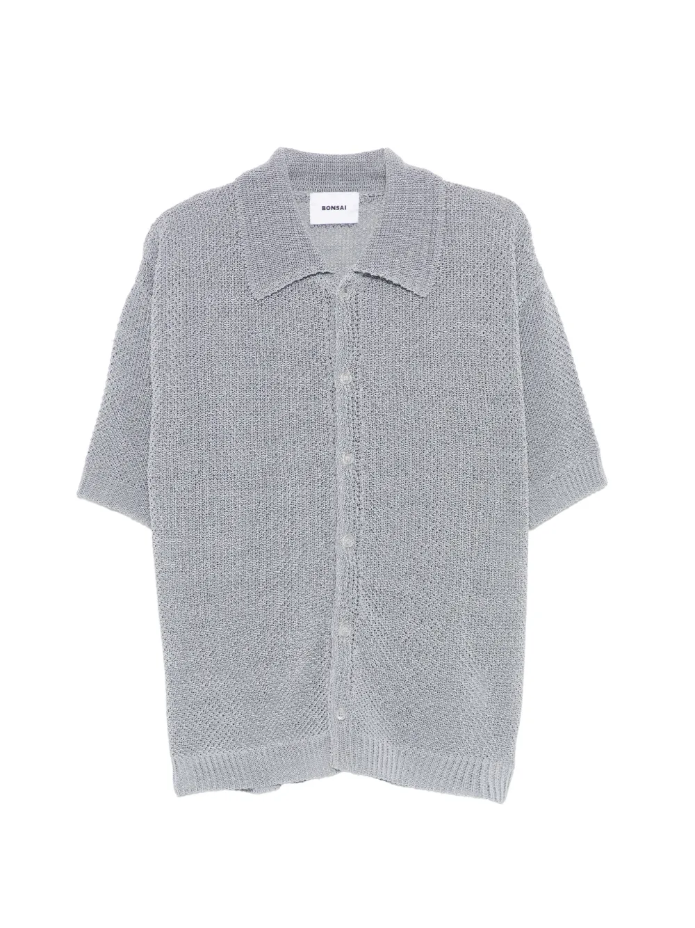 Bonsai buttoned short-sleeve shirt - Grigio