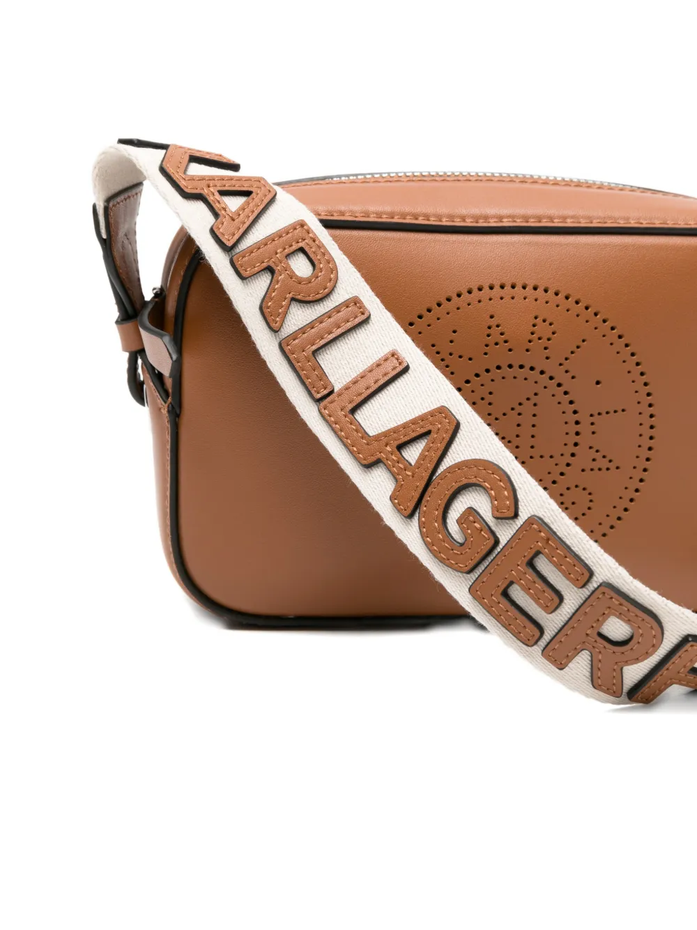 Karl Lagerfeld K Circle geperforeerde mini-tas Bruin