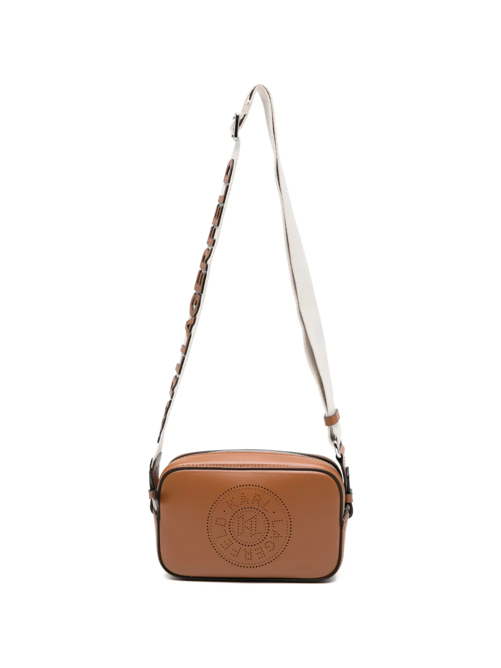 Karl Lagerfeld K/Circle perforated mini bag - Brown