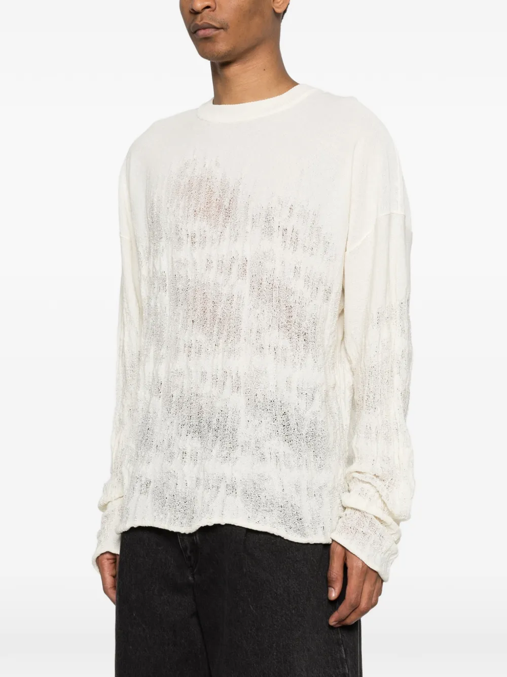  Isabel Benenato Crew Neck Sweater - Neutrals 