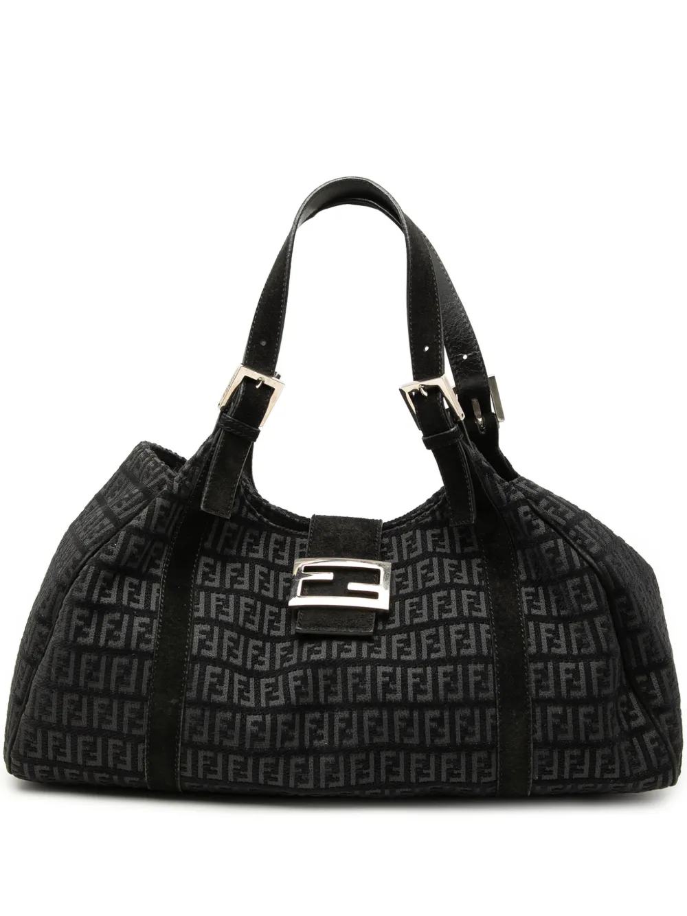 Fendi Pre-Owned 2000-2010 Zucchino Canvas shoulder bag - Nero