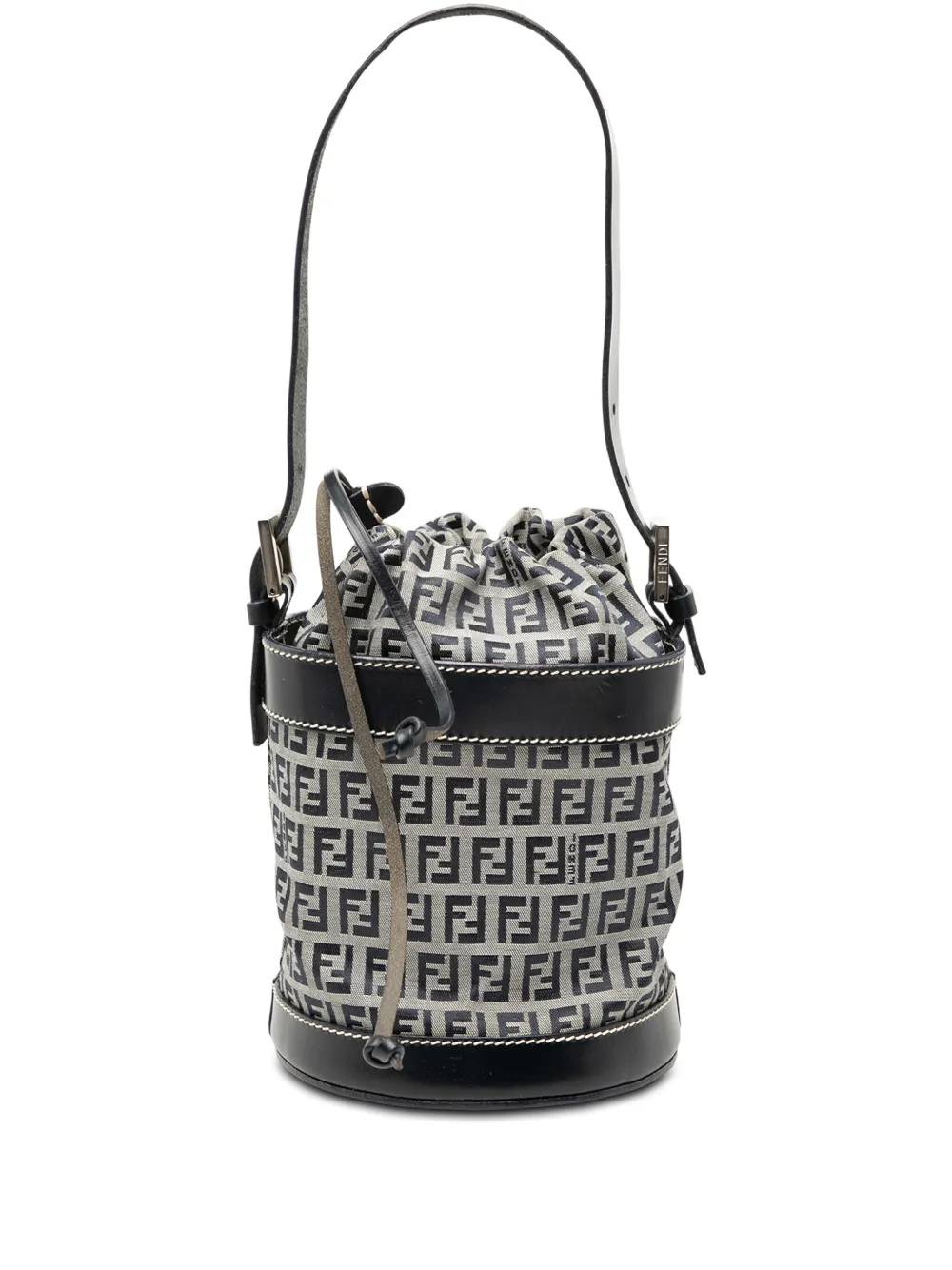 Fendi Pre-Owned 2000-2010 Zucchino Canvas bucket bag - Nero