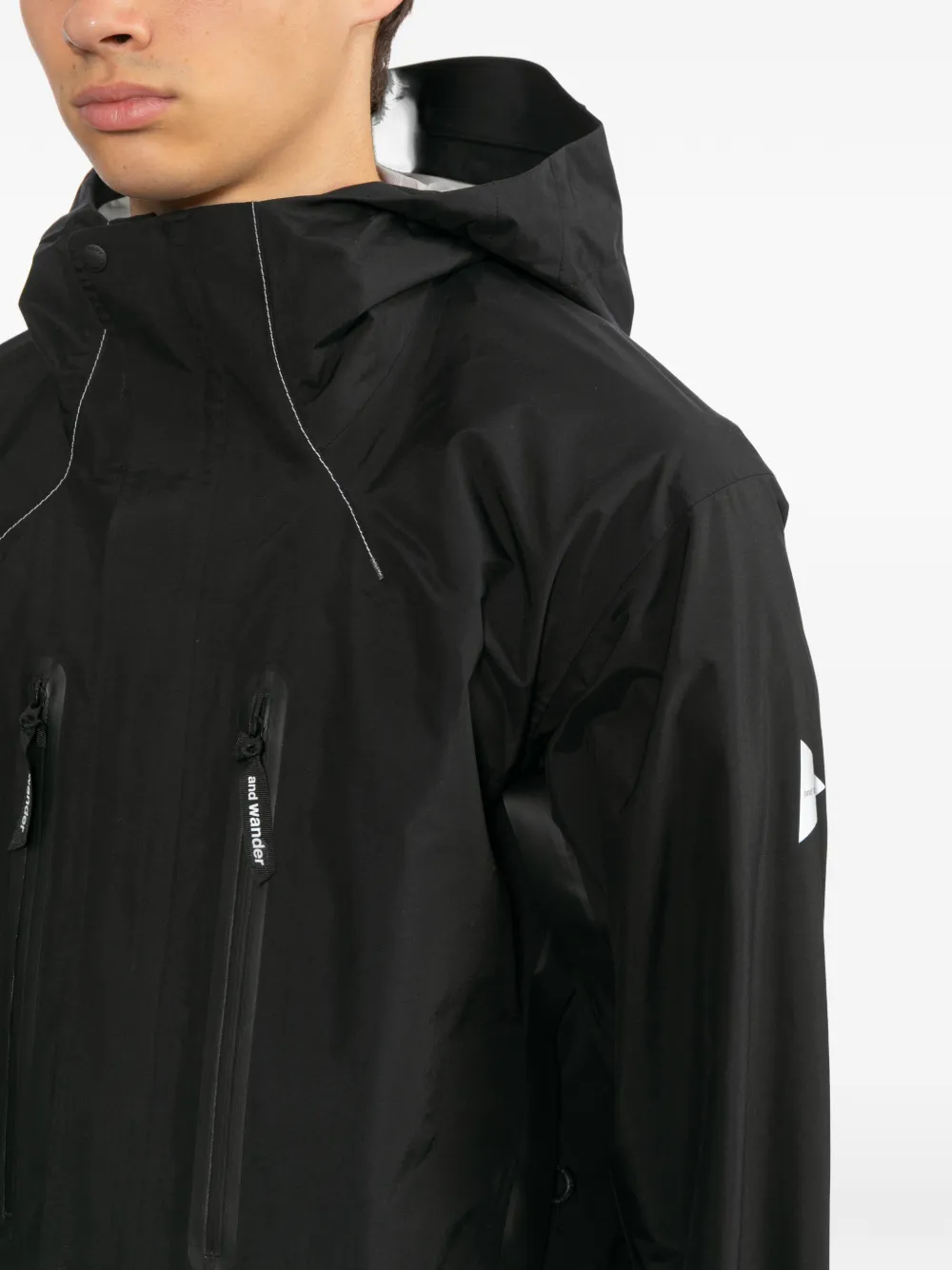 and Wander Hiker regenjack met capuchon Zwart