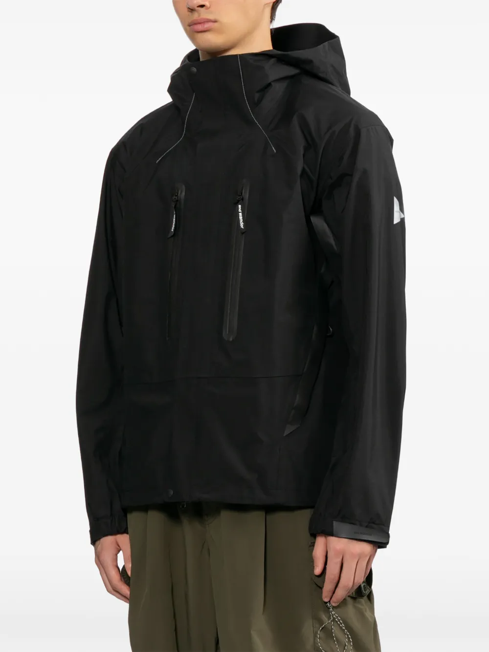 and Wander Hiker regenjack met capuchon Zwart