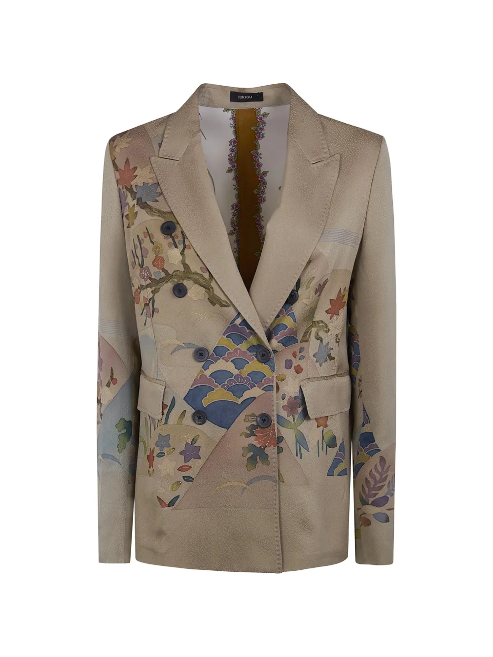 IBRIGU floral-print double-breasted blazer