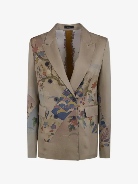 IBRIGU floral-print double-breasted blazer