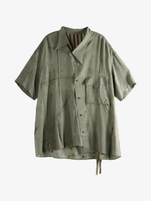 Ziggy Chen assymetric silk shirt