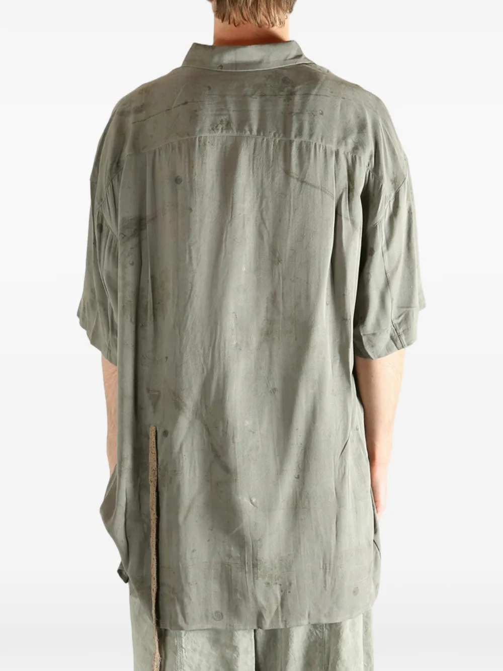Ziggy Chen Asymmetrische zijden overhemd Groen