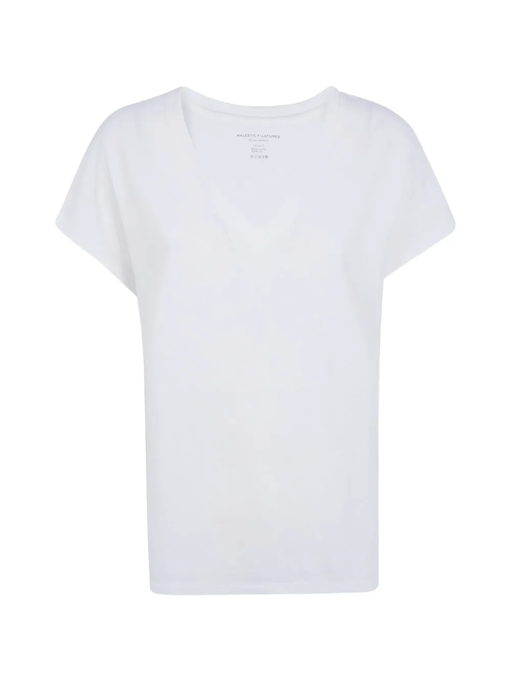 Majestic Filatures V-neck T-shirt - Bianco