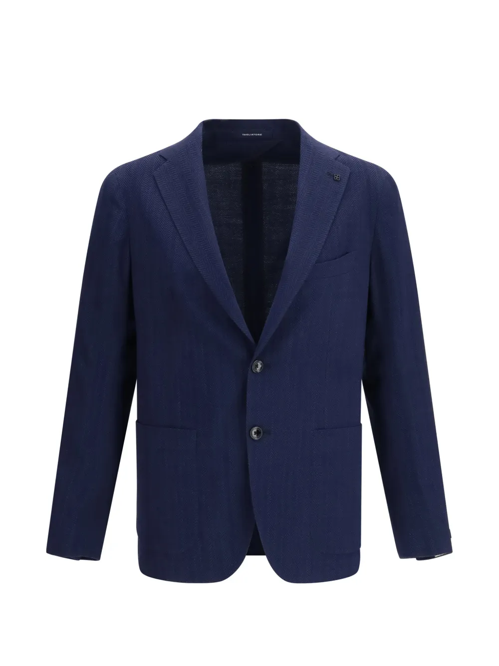 Tagliatore herringbone-pattern blazer - Blue