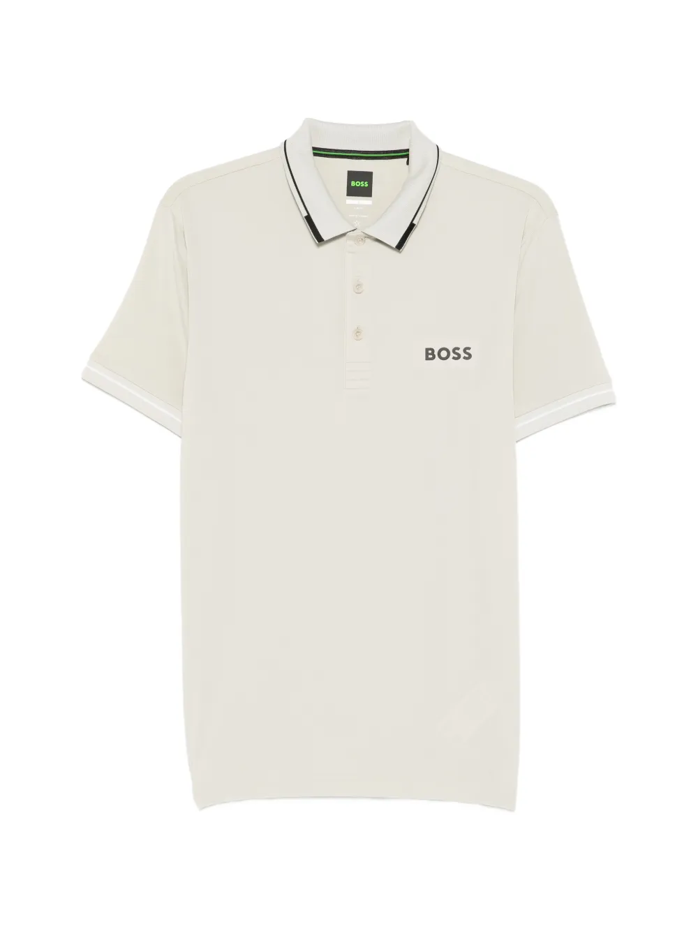 BOSS logo trim polo shirt - Nude