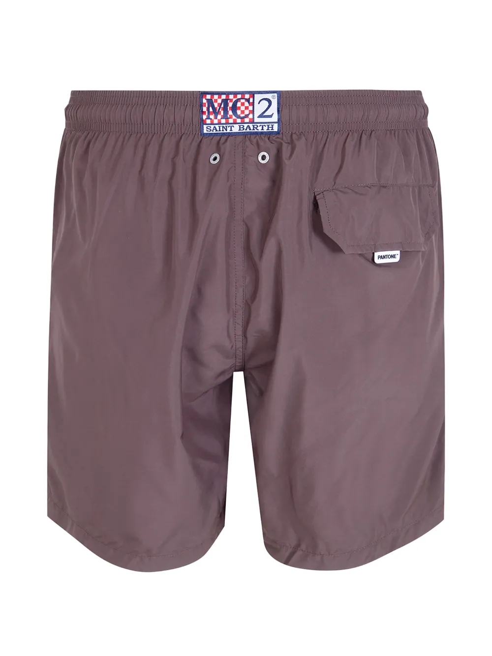 MC2 Saint Barth x Pantone Lighting zwembroek met trekkoord en logo-patch Bruin