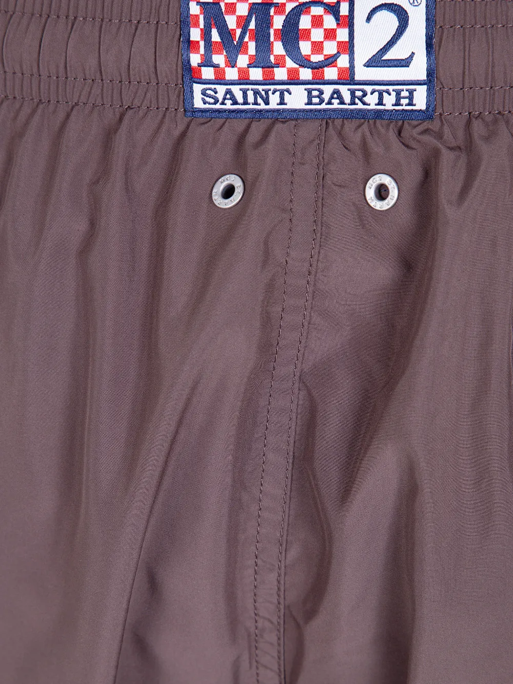 MC2 Saint Barth x Pantone Lighting zwembroek met trekkoord en logo-patch Bruin