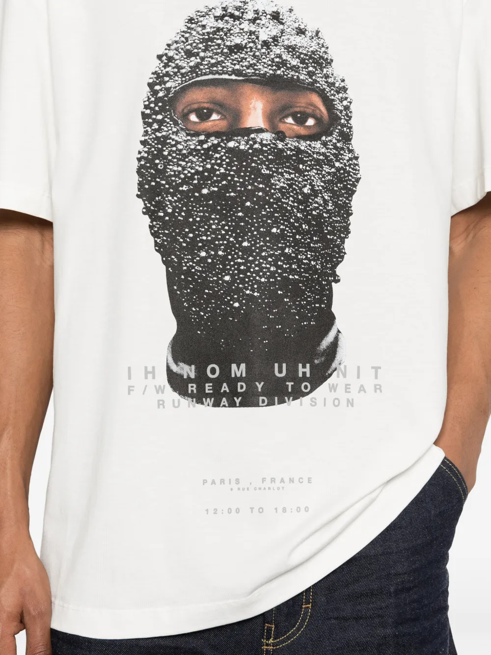Ih Nom Uh Nit T-shirt met grafische print Beige