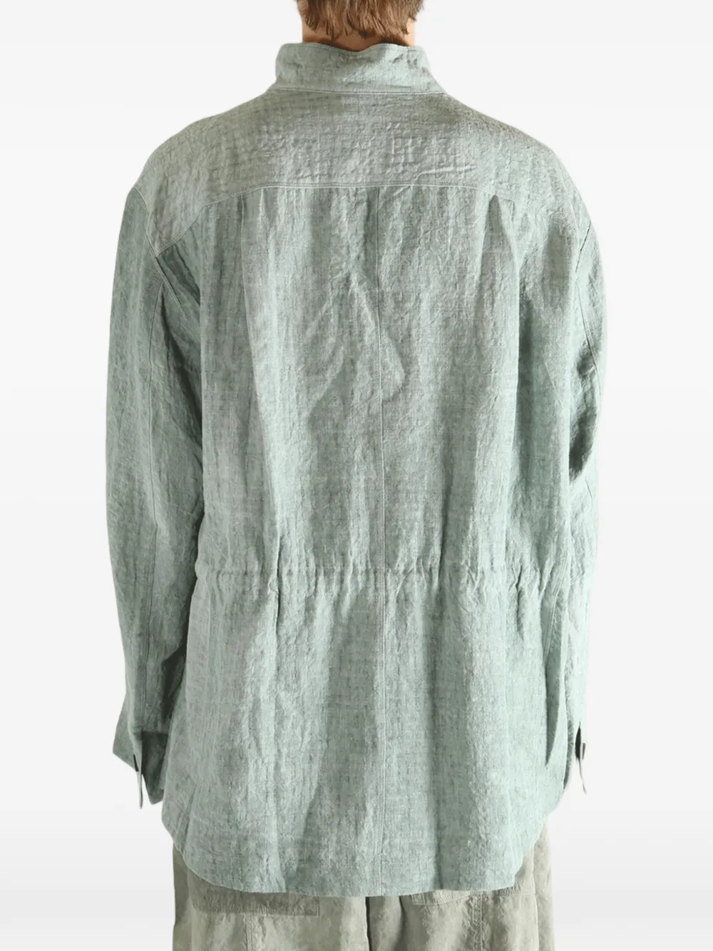 Ziggy Chen Linnen shirtjack Groen