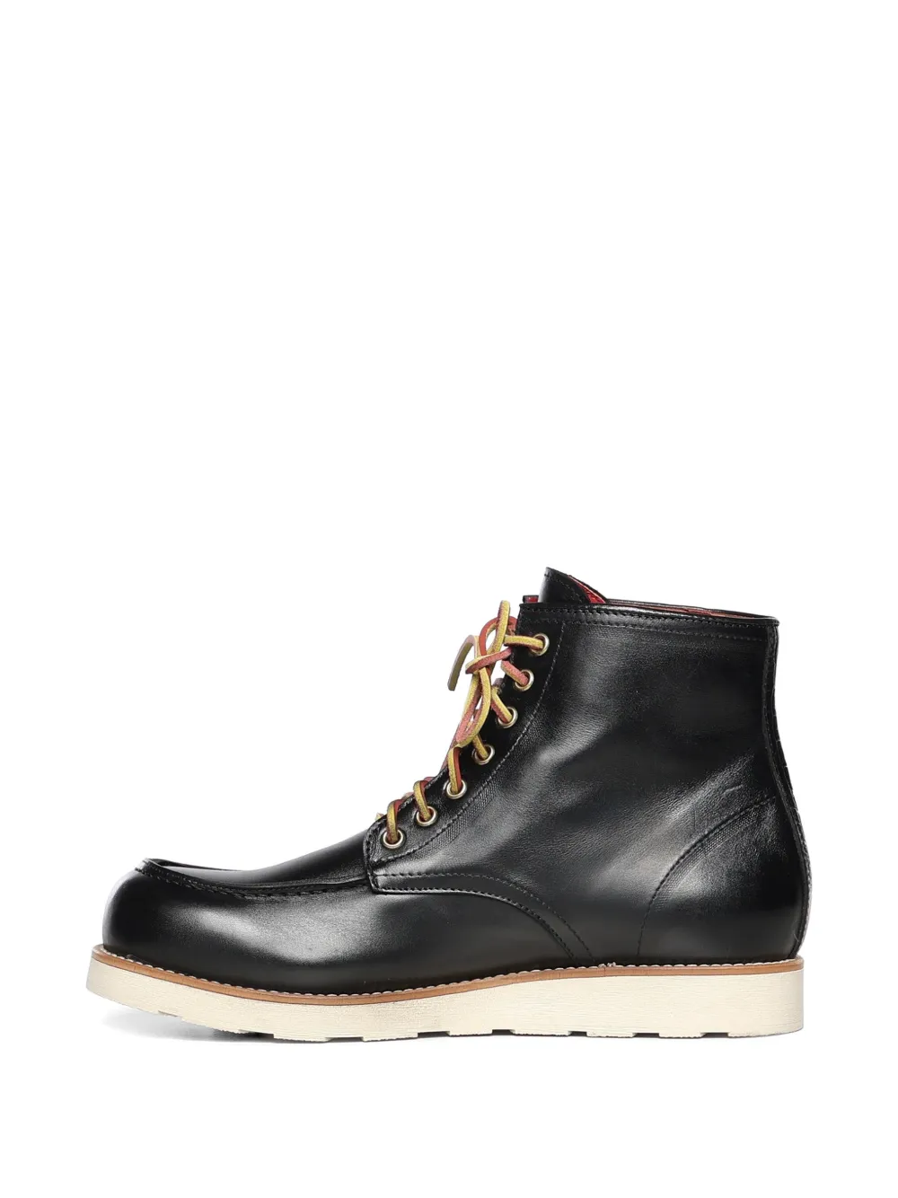 Shark Lace-Up Round-Toe Boots