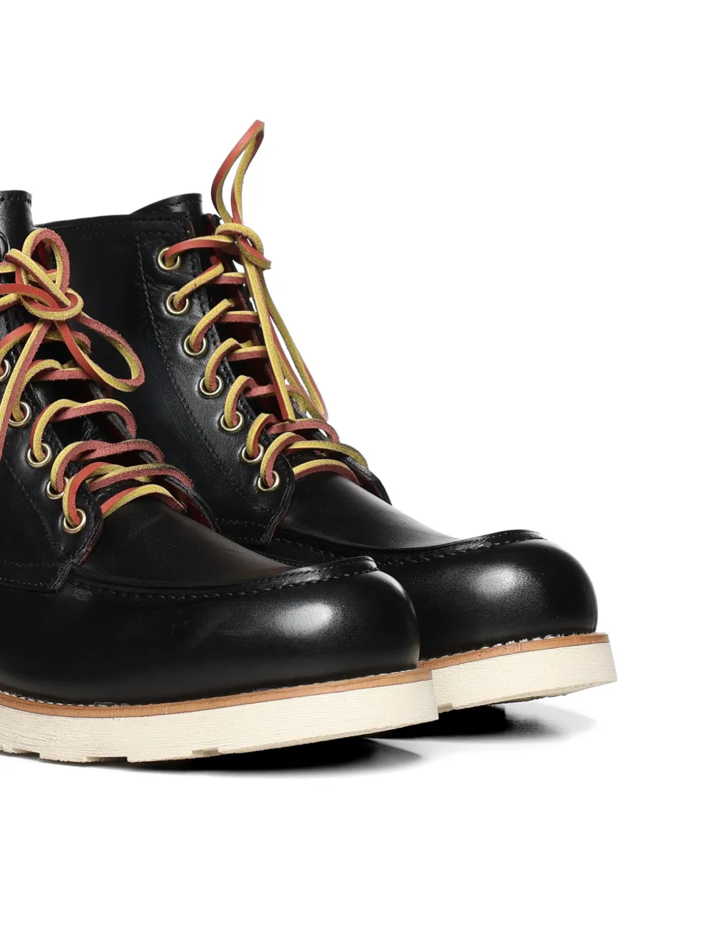 Giuliano Galiano Shark lace-up round-toe boots Zwart