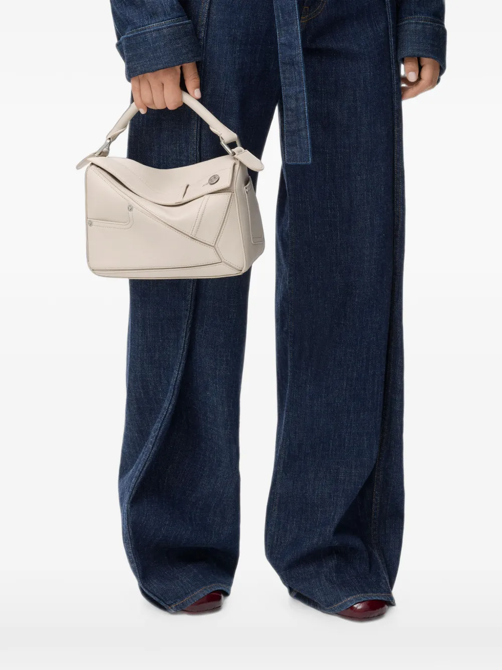 LOEWE Kleine Panta Puzzle shopper Beige