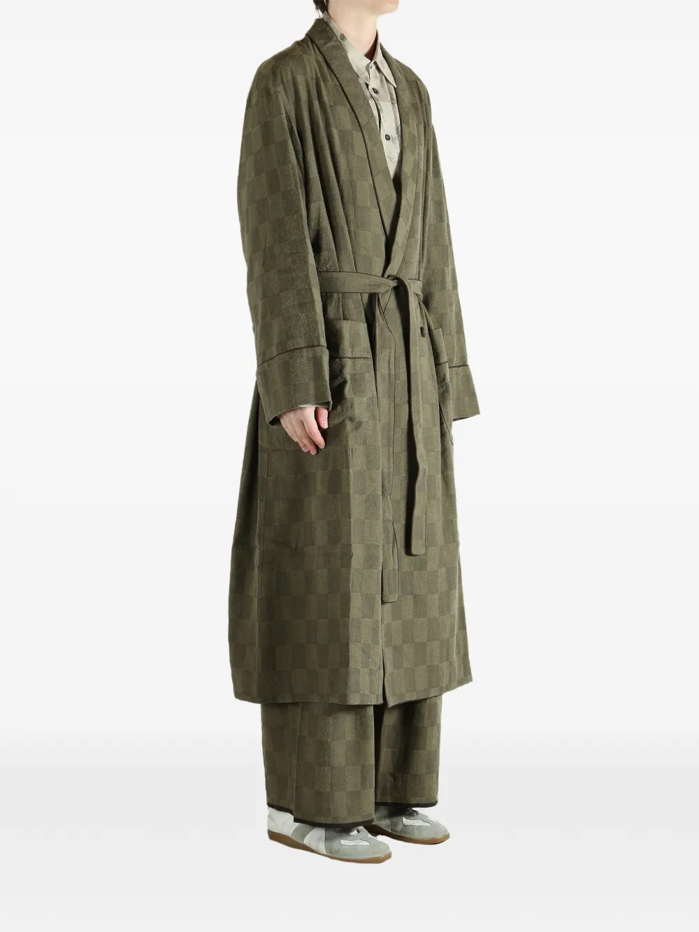  Ziggy Chen Checkered Kimono - Green 