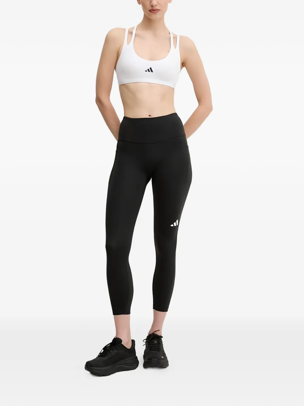 adidas Legging met logoprint Zwart