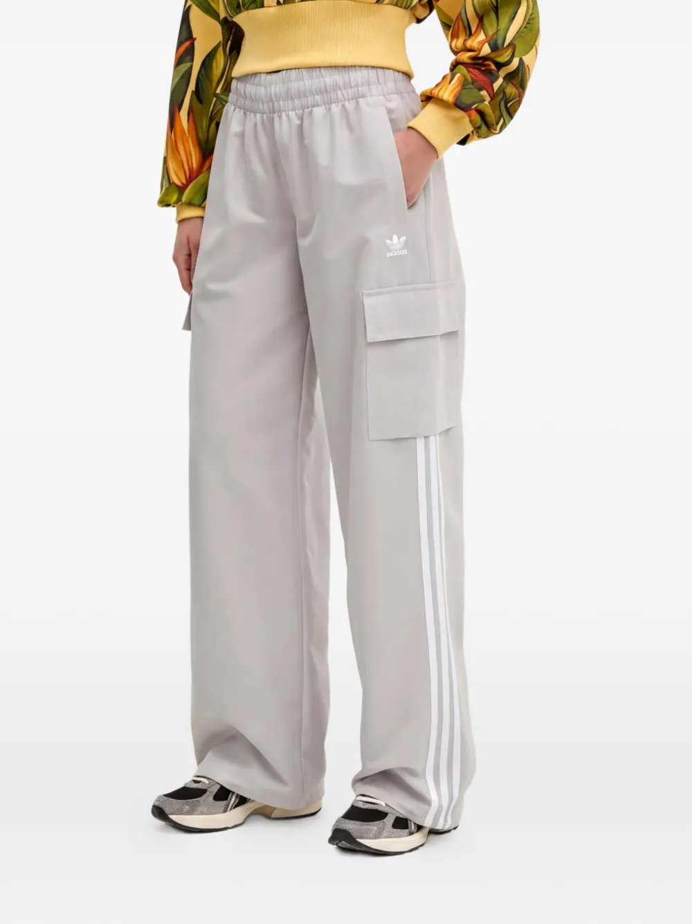 adidas striped pocket tranck pants - Grigio
