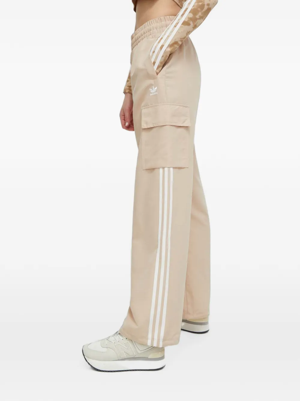 adidas Adicolor 3-Stripes cargo track pants Beige