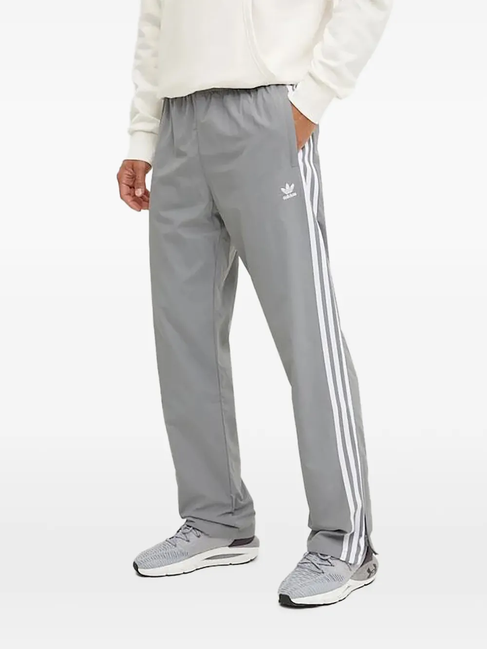 adidas three-stripes track pants - Grigio